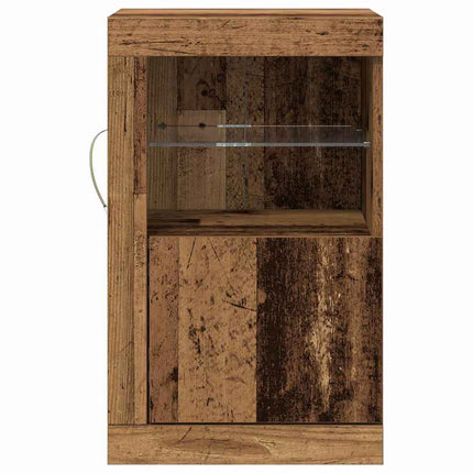 LED Sideboard 2 stk. 41 x 37 x 67 cm Konstrueret træ