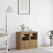 LED Sideboard 2 pcs Artisan Egetræ 41 x 37 x 67 cm