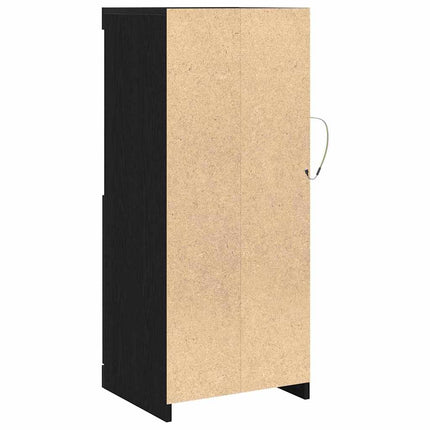 LED Sideboard Sort 41 x 37 x 100 cm Konstrueret træ