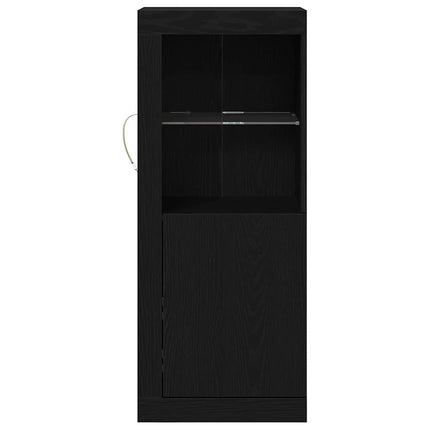 LED Sideboard Sort 41 x 37 x 100 cm Konstrueret træ