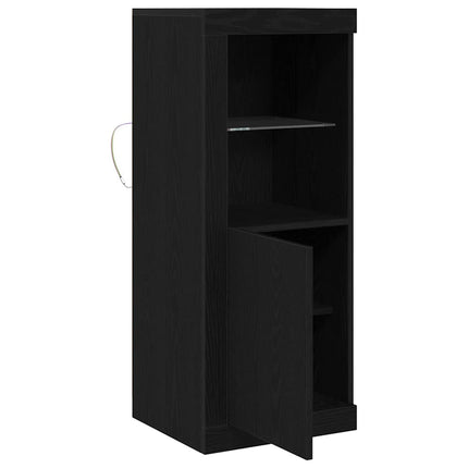 LED Sideboard Sort 41 x 37 x 100 cm Konstrueret træ