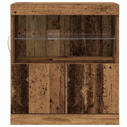 LED Sideboard Brun 60,5 x 37 x 67 cm Konstrueret træ