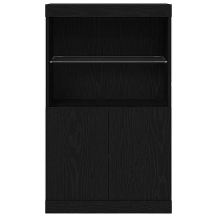 LED Sideboard Sort 60 x 37 x 100 cm Konstrueret træ