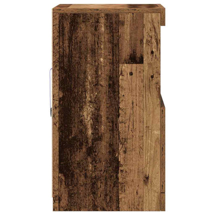 LED Sideboard Gammelt træ 41 x 37 x 67 cm Konstrueret træ