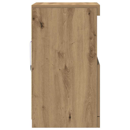 LED Sideboard Artisan Egetræ 41 x 37 x 67 cm Konstrueret træ