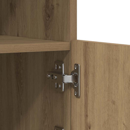 LED Sideboard Artisan Egetræ 60,5 x 37 x 67 cm Konstrueret træ