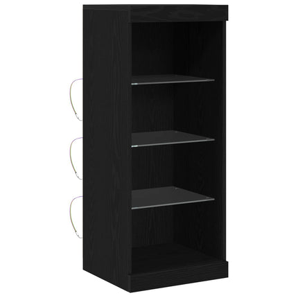 LED Sideboard Sort eg 41 x 37 x 100 cm Konstrueret træ