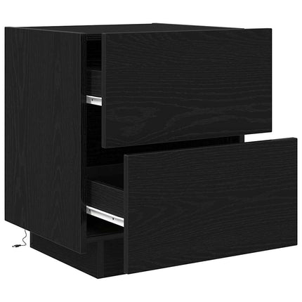 Natskab 2 stk. Sort eg 45 x 40 x 55 cm Konstrueret træ