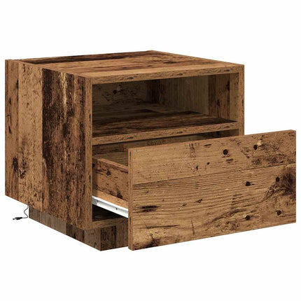 Natskab 2 stk. Gammelt træ 40 x 39 x 37 cm Konstrueret træ