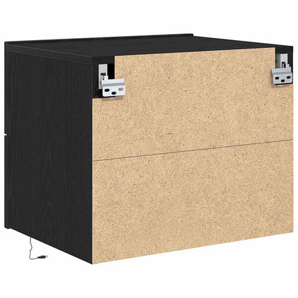 Natskab 2 pcs Sort eg 50 x 39 x 41 cm Konstrueret træ