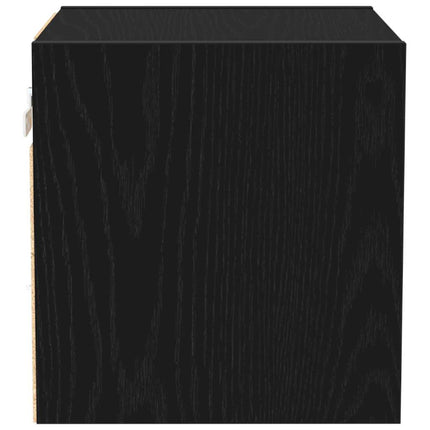 LED Væghylde Bedside Cabinet 2 pcs Sort 30 x 28,5 x 30 cm