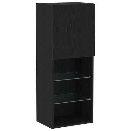 TV-møbelsæt 40,5 x 30 x 102 cm Sort eg Konstrueret træ