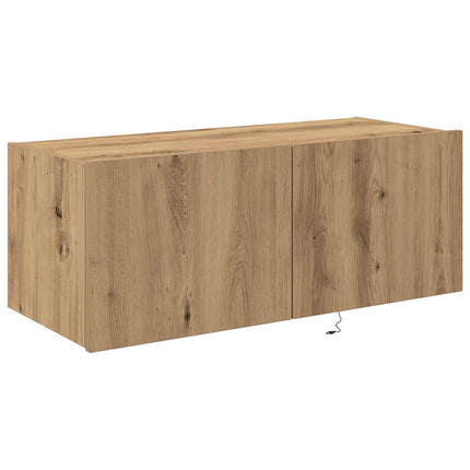 TV vægskab 80 x 35 x 31 cm Artisan Egetræ Konstrueret træ