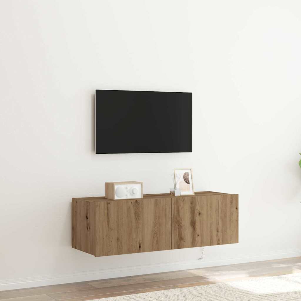 TV vægskab Artisan Egetræ 100 x 35 x 31 cm Konstrueret træ