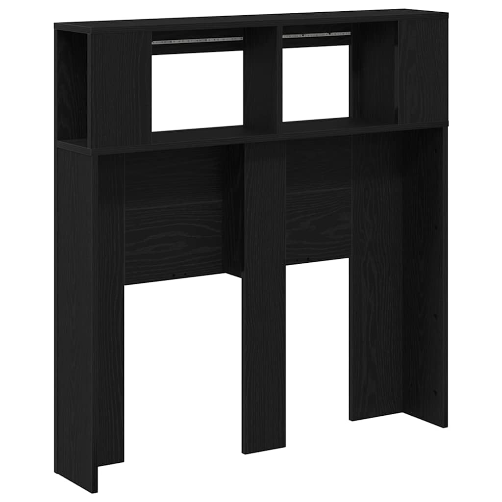 LED sengegavl Sort eg 100 x 18,5 x 103,5 cm Konstrueret træ