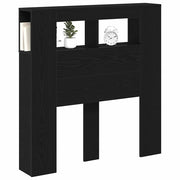 LED sengegavl Sort eg 100 x 18,5 x 103,5 cm Konstrueret træ