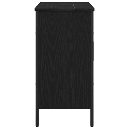 Badeværelsesskabsunder Sort eg 60 x 30 x 60 cm Konstrueret træ