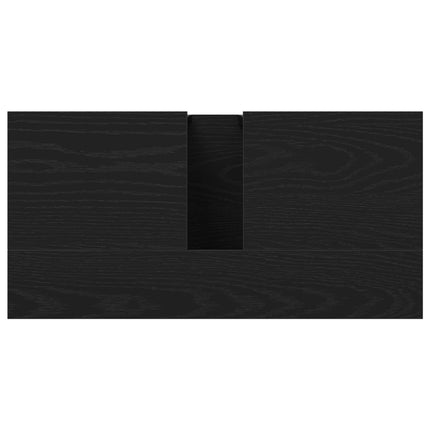 Badeværelsesskabsunder Sort eg 60 x 30 x 60 cm Konstrueret træ