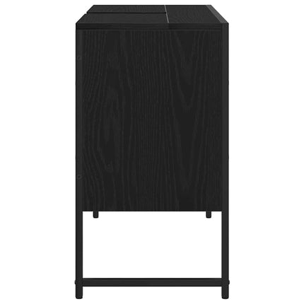 Badeværelsesskabsunder Sort eg 80 x 30 x 60 cm Konstrueret træ