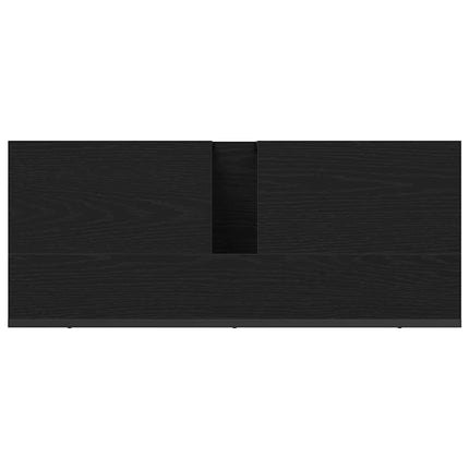 Badeværelsesskabsunder Sort eg 80 x 30 x 60 cm Konstrueret træ
