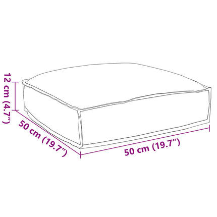 Pude Grå 50 x 50 x 12 cm Oxford stof