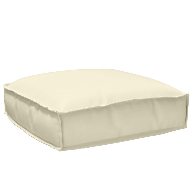 Pude Oxford stof Cremefarvet 50 x 50 x 12 cm