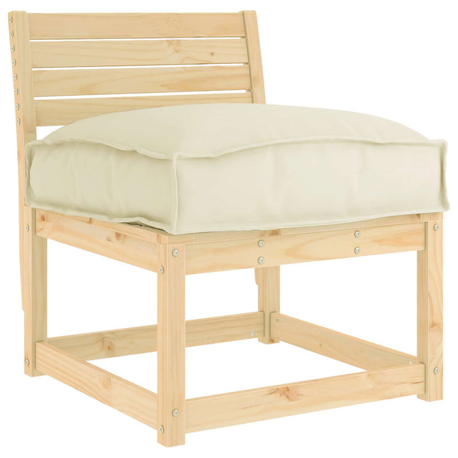 Pude Oxford stof Cremefarvet 50 x 50 x 12 cm