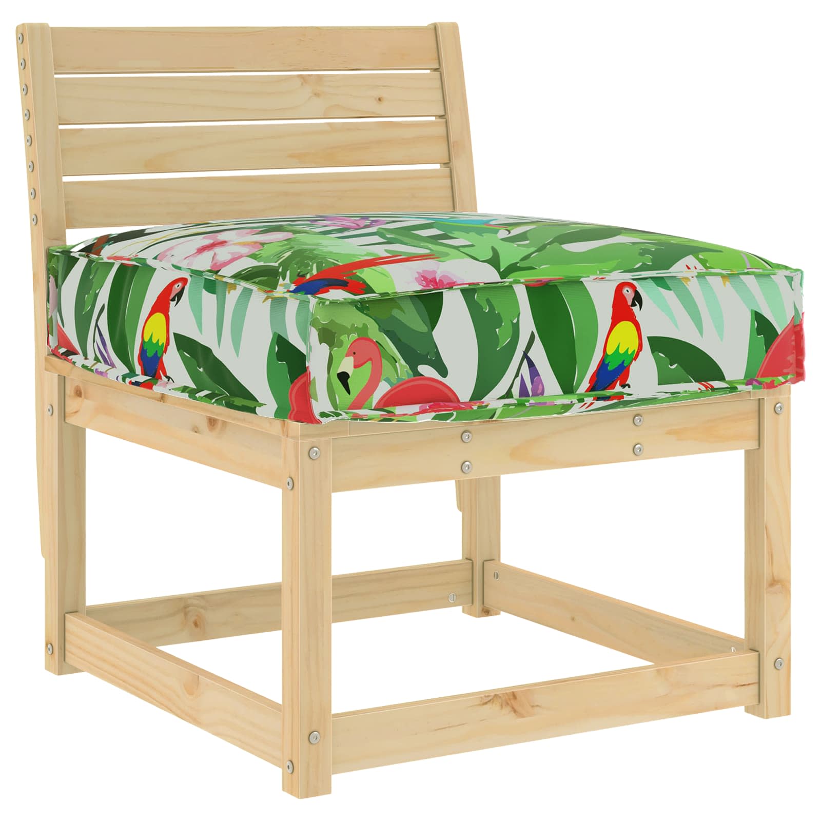 Pude Blomstret Flerfarvet 60 x 60 x 12 cm Oxford stof