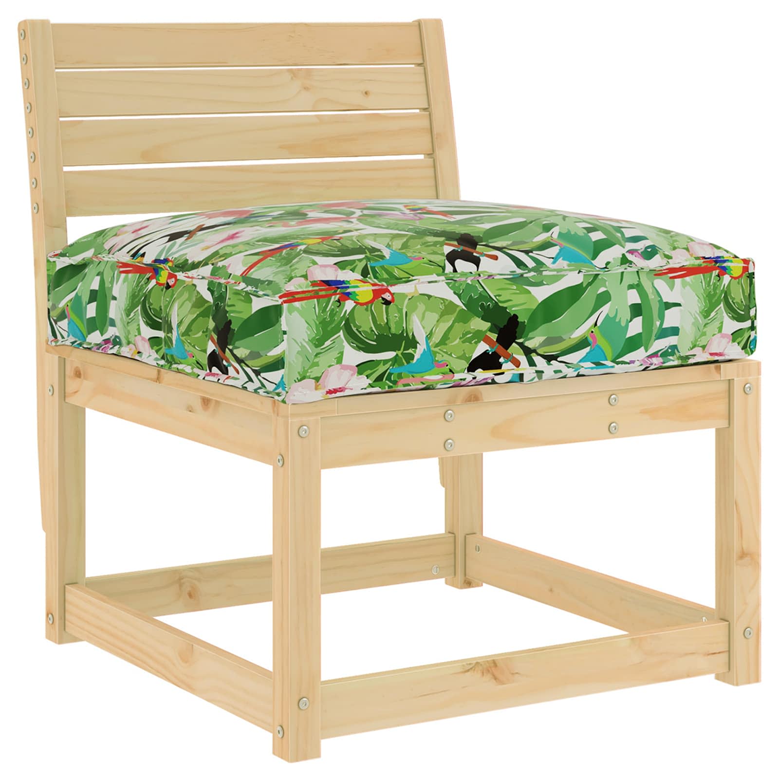 Pude Blomstret Flerfarvet 70 x 70 x 12 cm Oxford stof