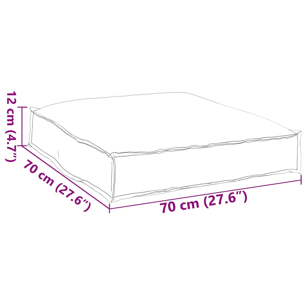 Pude Blomstret Flerfarvet 70 x 70 x 12 cm Oxford stof