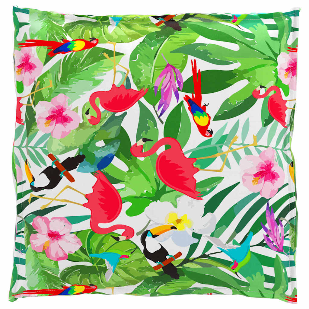 Pude Blomstret Flerfarvet 70 x 70 x 12 cm Oxford stof