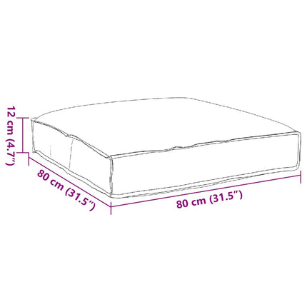 Pude Gråbrun 80 x 80 x 12 cm Oxford stof