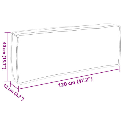 Pude Grå 120 x 40 x 12 cm Oxford stof