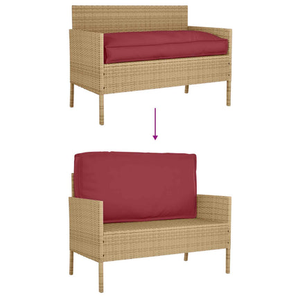 Pude Vinrød 120 x 60 x 12 cm Oxford stof