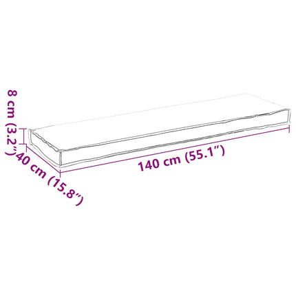 Pude Gråbrun 140 x 40 x 8 cm Oxford stof