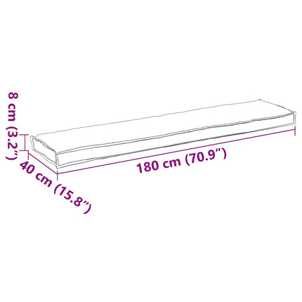 Pallet pude Oxford stof Cremefarvet 180 x 40 x 8 cm