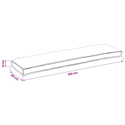 Palle Pudesæt 2 stk. Oxford Stof Creme 150 x 40 x 8 cm