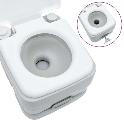 Camping toilet Grå og Hvid 41,5 x 36,5 x 30 cm Polyethylen