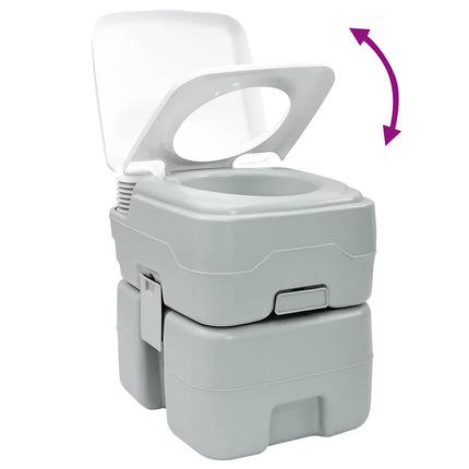 Camping toilet Grå og Hvid 41,5 x 36,5 x 42 cm Polyethylen