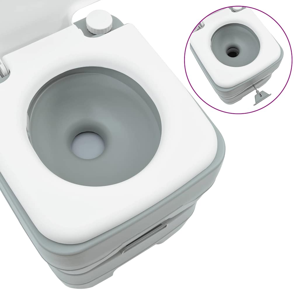 Camping Toilet Sæt 2 pcs Grå 50,5 x 33 x 103 cm