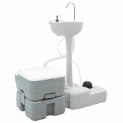 Camping Toilet Sæt 2 pcs Grå 50,5 x 33 x 103 cm
