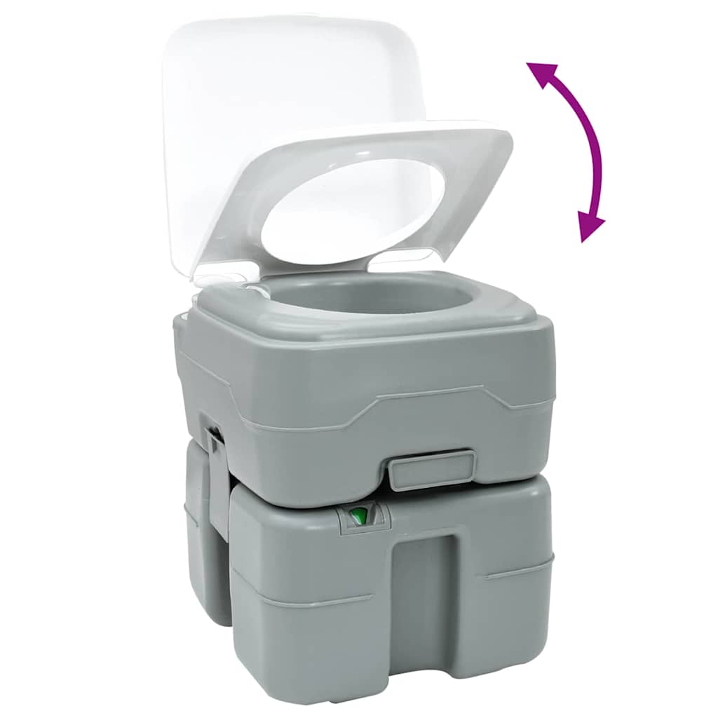 Camping Toilet Sæt 2 pcs Grå 50,5 x 33 x 103 cm
