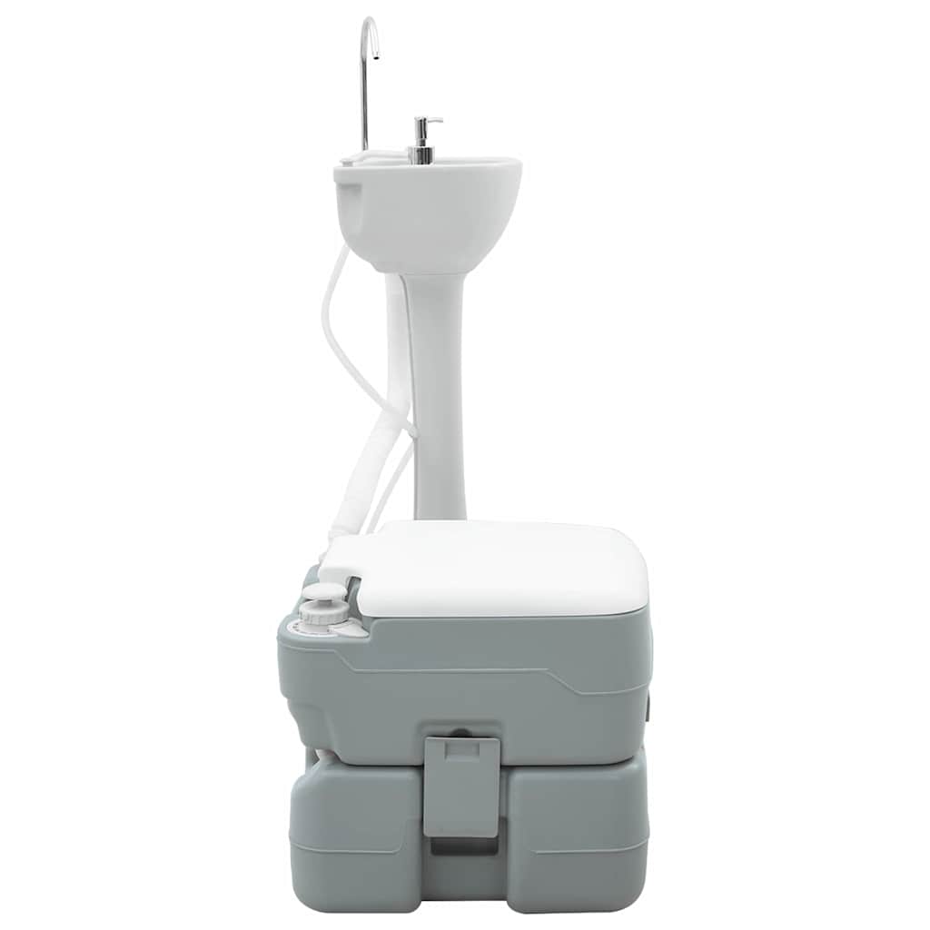 Camping Toilet Sæt 2 pcs Grå 50,5 x 33 x 103 cm