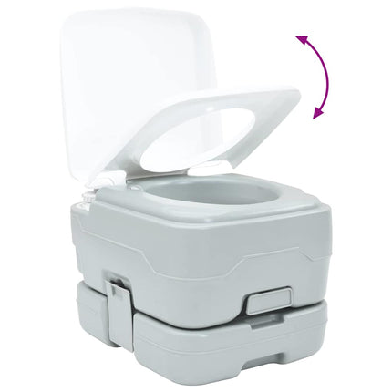 Camping toilet Grå og Hvid 41,5 x 36,5 x 30 cm Polyethylen