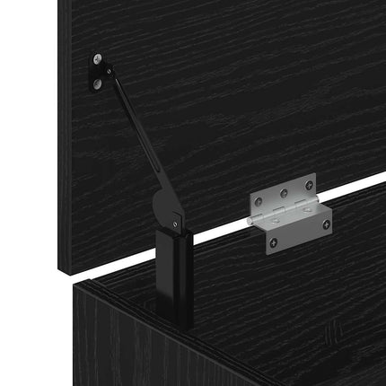 skobænk 102x30,5x45 cm konstrueret træ sort egetræsfarve