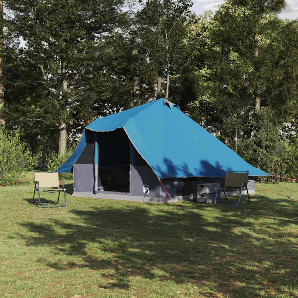 Tipi telt med tag med opbevaring Blå 358 x 296 x 258 cm taft