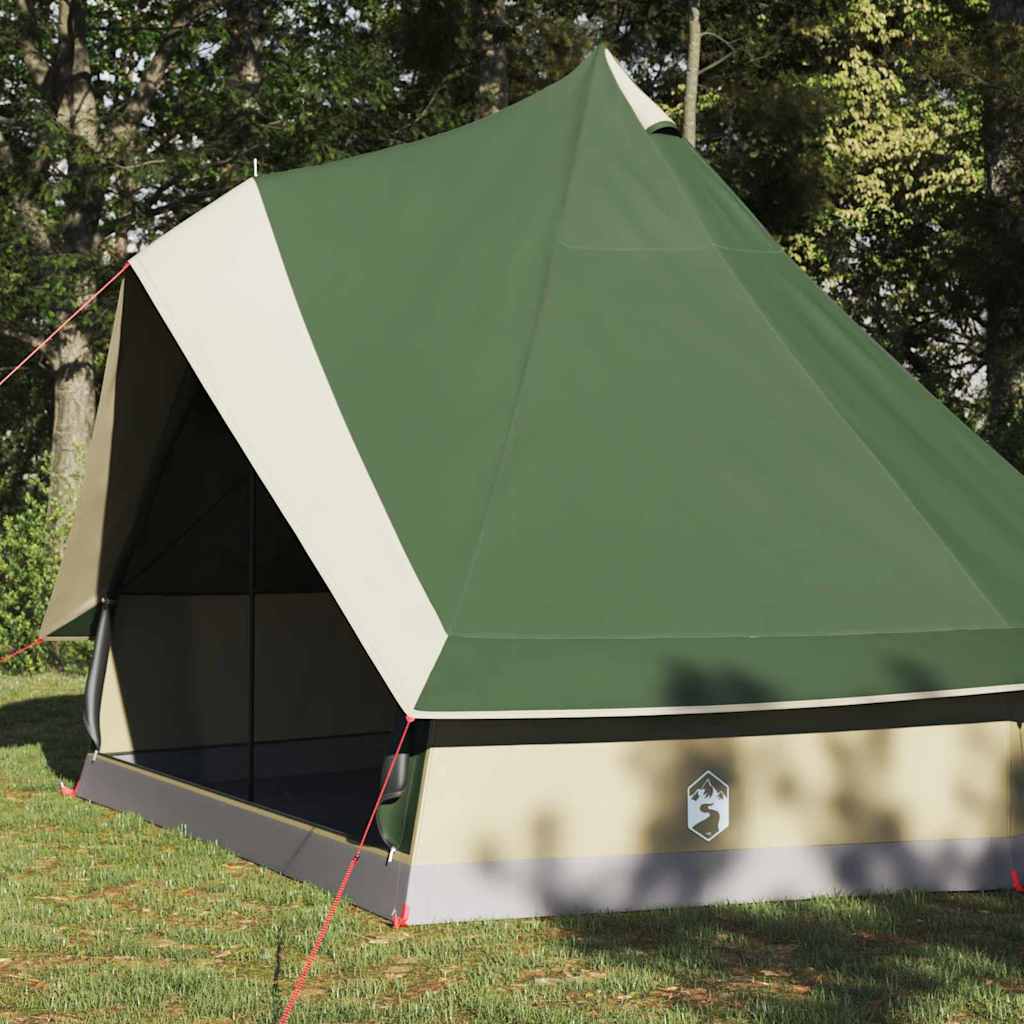 Tipi telt med tag med opbevaring Grøn 400 x 346 x 250 cm taft