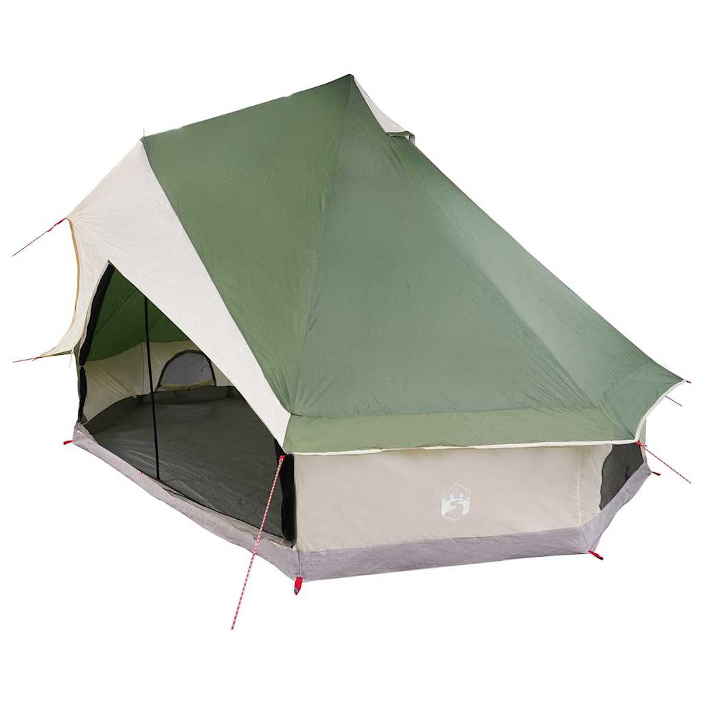 Tipi telt med tag med opbevaring Grøn 400 x 346 x 250 cm taft