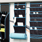 Opbevaringspose med opbevaring Sort og Blå 91 x 47,5 cm oxford
