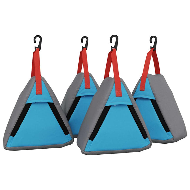 Opbevaringspose 4 pcs Grå og Blå 24 x 16 x 24 cm oxford